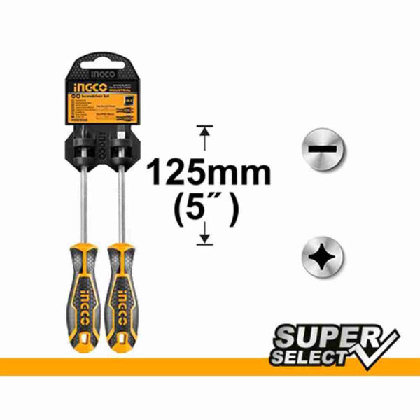 Ingco Screwdriver Set 125Mm Pack Of 2 Hksd0248