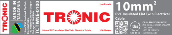 Tronic 10 Mm Flat Twin Cable