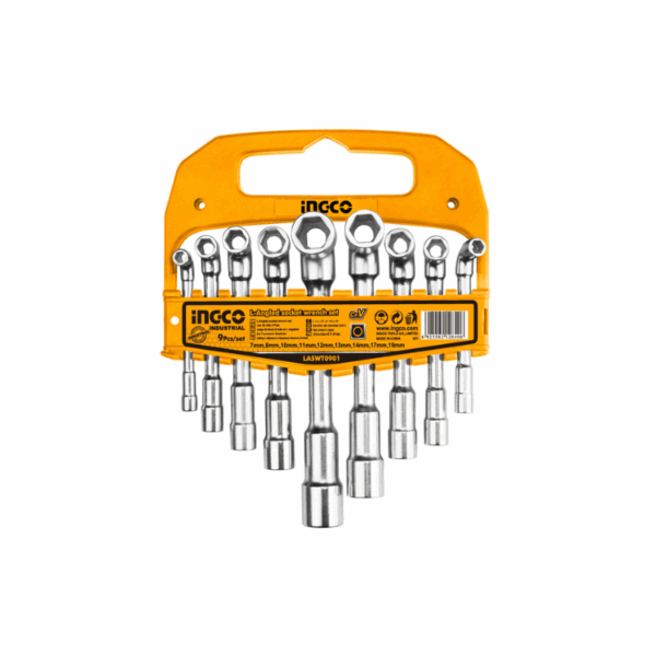 Ingco Socket Wrench L-Angled 9Pcs Set Laswt0901