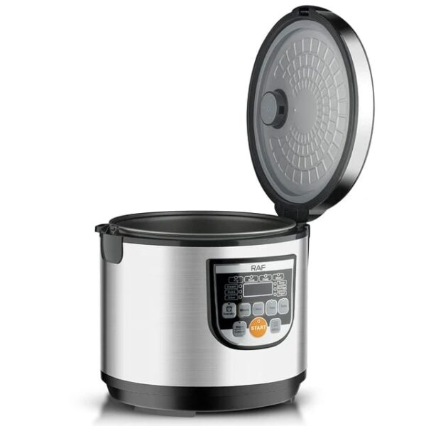 Raf Rice Cooker 5L 900W, Multi Function Menu, Constant Temperature, 24 Hour Timer, Fry, Heat, Steam, Bake &Amp; Stew R.178