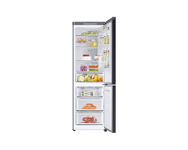 Samsung Refrigerator Glam 339L With Digital Inverter, Flat Design, Bottom Freezer, Bespoke, Metal Cooling, Led Lighting, Dit White And Navy Rb33T307029