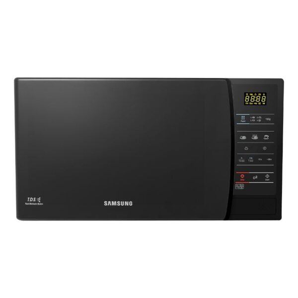 Samsung Microwave 20L 1150W Solo Manual, 6 Power Levels, Defrosting, Triple Distribution System, Ceramic Enamel, Led Display, Black Me731K