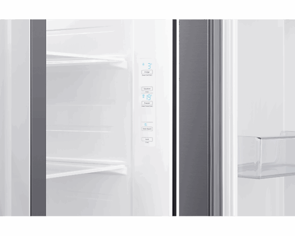Samsung Refrigerator 655L With Sleek &Amp; Seamless Design, Digital Inverter, Side By Side Door, Spacemax, Flexzone, Dit, Metal Cooling Silver Rs62R5005M9