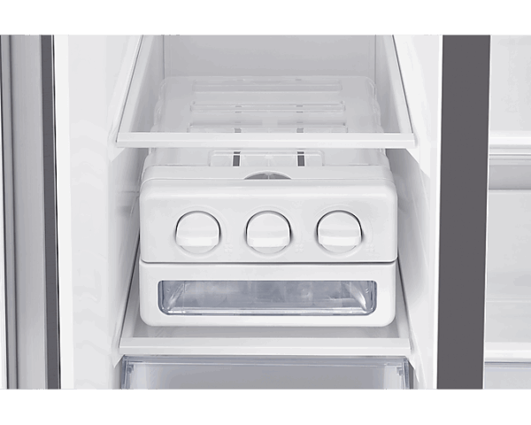 Samsung Refrigerator 655L With Sleek &Amp; Seamless Design, Digital Inverter, Side By Side Door, Spacemax, Flexzone, Dit, Metal Cooling Silver Rs62R5005M9