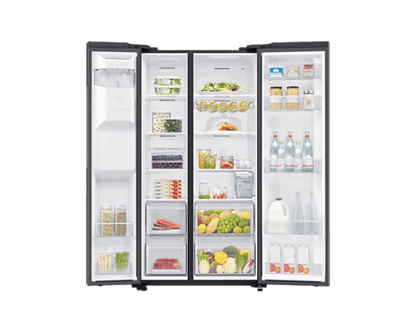 Samsung Refrigerator 635L With Sleek &Amp; Seamless Design, Side By Side, Digital Inverter, Spacemax, Non-Plumb Dispenser, Auto Ice Maker, Deodorizing Filter Black Rs64R5311B4