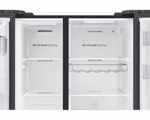 Samsung Refrigerator 635L With Sleek &Amp; Seamless Design, Side By Side, Digital Inverter, Spacemax, Non-Plumb Dispenser, Auto Ice Maker, Deodorizing Filter Black Rs64R5311B4