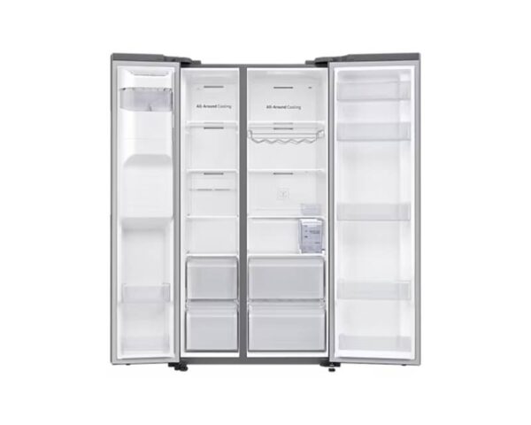 Samsung Refrigerator 617L With Sleek &Amp; Seamless Design, Side By Side.  Spacemax, Digital Inverter, Auto Ice Maker, Non-Plumb Dispenser Silver Rs64R5111M9