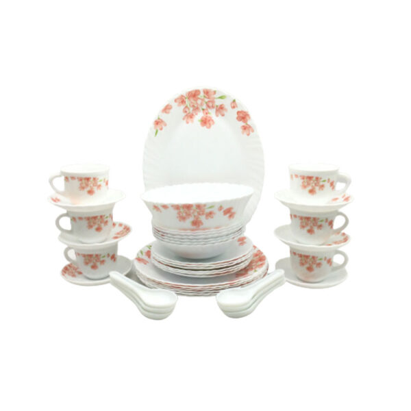 La Opala Dinner Set Aster Pink Classique 38 Pieces Lp038