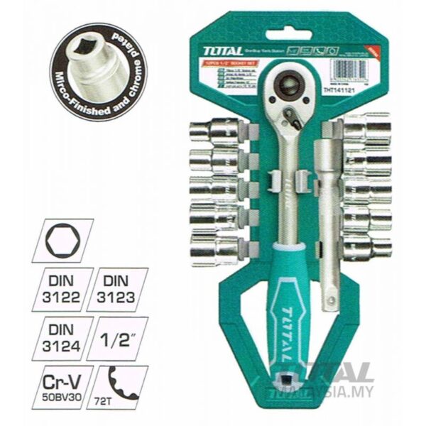 Total Socket Set 12Pcs ½&Quot; Tht141121
