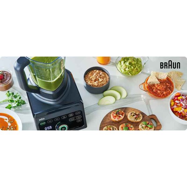 Braun Blender 2L 1600W Powerblend 9 Unique Triangular Jug, 10 Manual Speed ​​Settings Plus Pulse, Motor Jb901Ai-Jb9042Bk