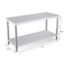 Generic Commercial Working Table 1.5m Stainless Steel