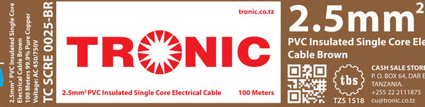 Tronic 2.5 mm Single Core Cable