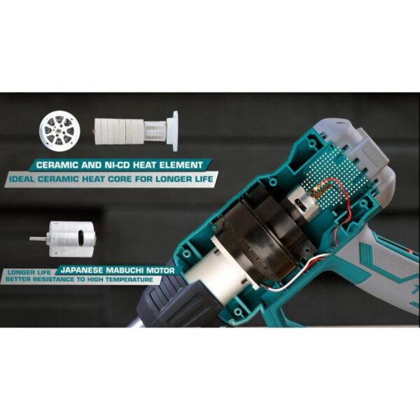 Total Heat Gun 2000W With 4 Nozzles &Amp; 1 Scraper Tb2006