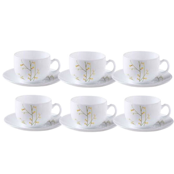 La Opala Cup &Amp; Saucer 6Pcs Set Citron Weave 220Ml Lw022