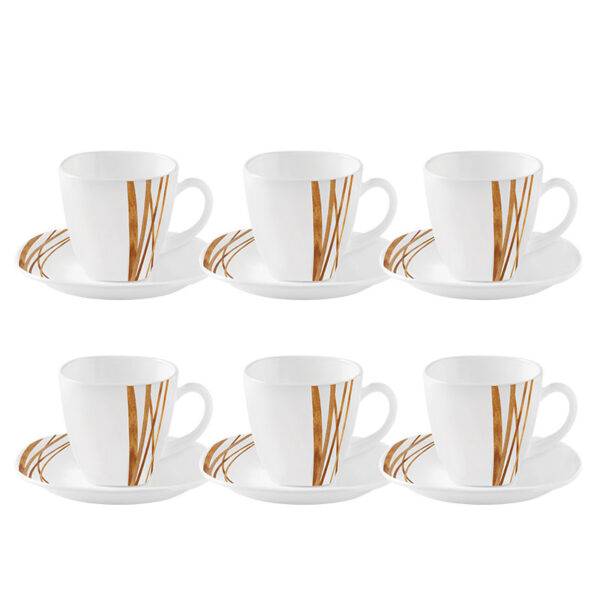 La Opala Dinner Set Quadra Golden Shades 38 Pieces Lg038
