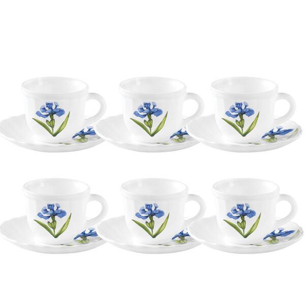 La Opala Cup &Amp; Saucer 6Pcs Set Royal Iris 220Ml Lr022