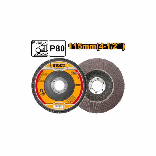Ingco Flap Disc P80 115X22.2Mm Fd1153