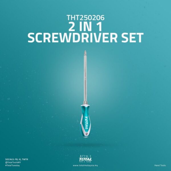 Total Screwdriver Set 2In1 Tht250206