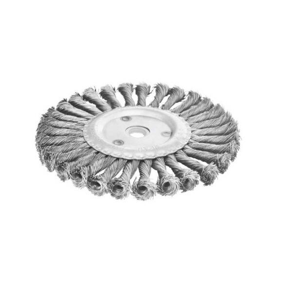 Total Wire Disc Brush 125Mm Twisted Hard Silver Tac35051