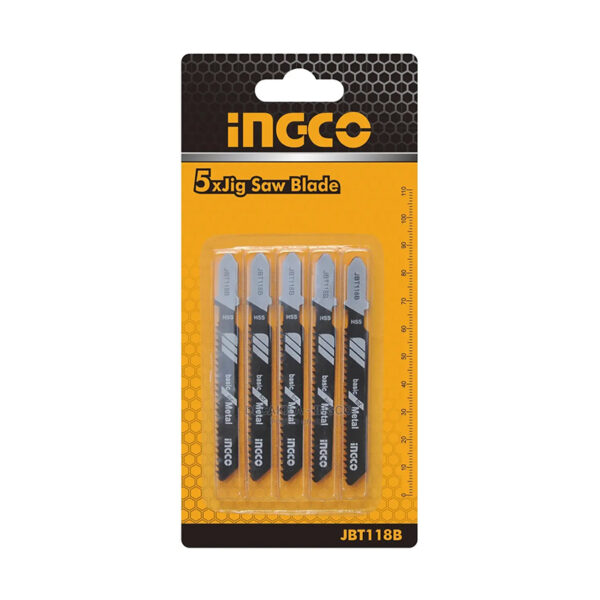Ingco Jig Saw Blade For Metal Set 50Mm Pack Of 5 Jbt118B