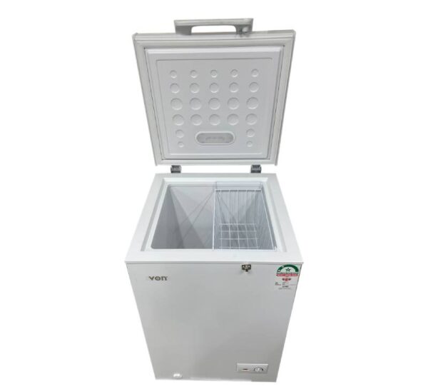 Von Chest Freezer 98L, White Single Door Vafc10Dhw