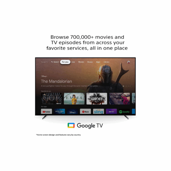 Sony 77&Quot; Oled 4K Smart Google Tv With Dolby Vision Hdr, 4K Cognitive Processor Xr, Xr Triluminous Pro, Xr Oled Contrast Pro Bravia Xr77A80K
