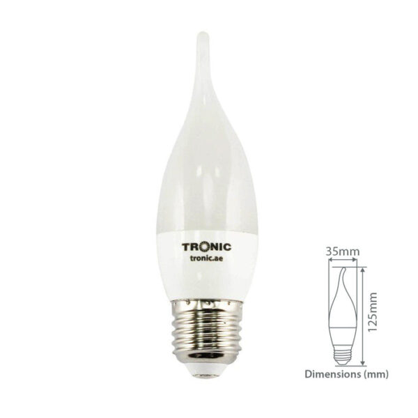 Tronic 5 Watts Candle Tail Led Warm White E27 (Screw) Bulb