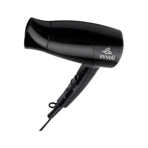 Evvoli Hair Dryer 1500W With 4 Speeds, Foldable Handle Black Evhc-Hd1500B