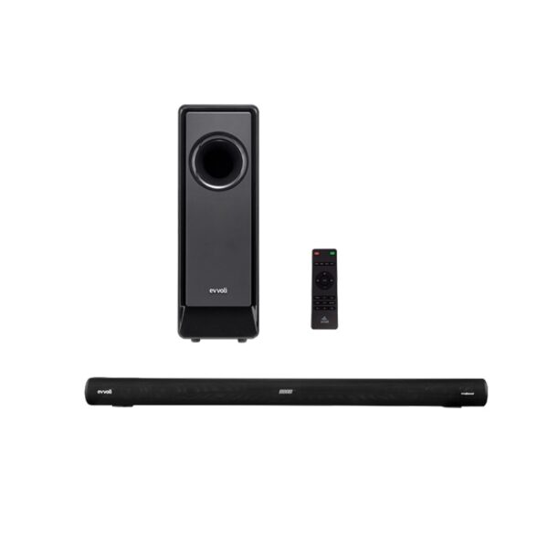 Evvoli 2.1 Soundbar With Wireless Subwofer Bluetooth And Led Display 240W Black Sb241B