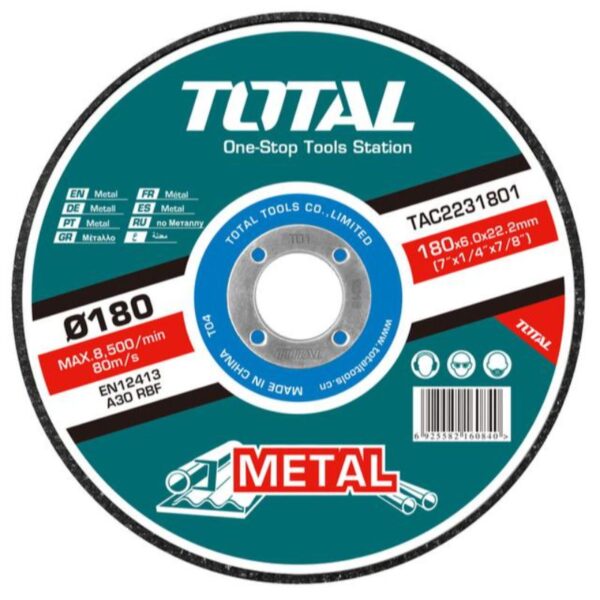 Total Abrasive Grinding Disc 7” For Metal Tac2231801