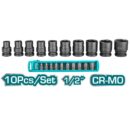 Total DR Impact Socket Set 10pcs ½” THISTD12101