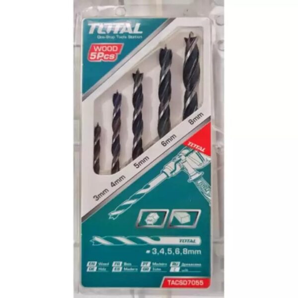 Total Hss Twist Drill Bit Set For Wood Tacsd7055