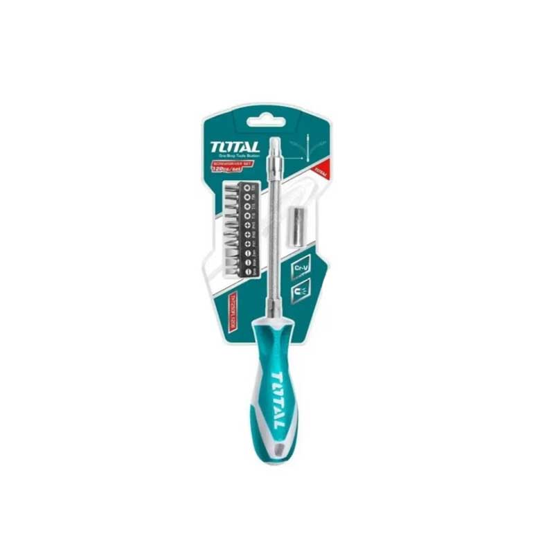 Total Flexible Shaft Screwdriver Set 12Pcs Tht250Fl1206
