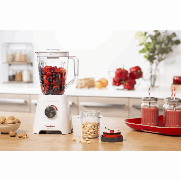 Moulinex Blendforce 2 Blender 1.5L With Grinder &Amp; Mill 600W Lm423127