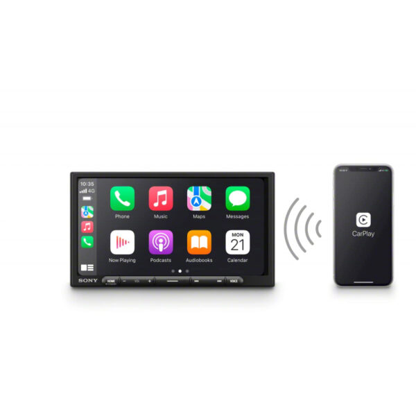 Sony Digital Media Receiver Touch Panel Monitor 6.95&Quot; Antiglare Touch Screen, Wireless Streaming High Resolution Audio, Double Din Design, Digital Clarity Tuner With Bluetooth, Mobile Phone Mirroring Xav-Ax4000