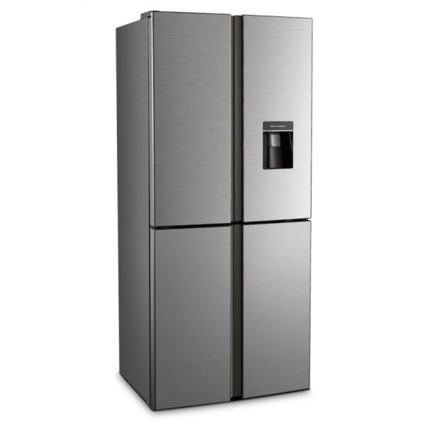 Hisense Refrigerator 392L 4 Cross Door With Water Dispenser, Total No Frost, Super Wide Space, Led Lighting, Multi Air Flow Technology H520Fi-Wd