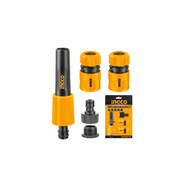 Ingco 5Pcs Twist Nozzle Set, Plastic Hose Hhcs05122