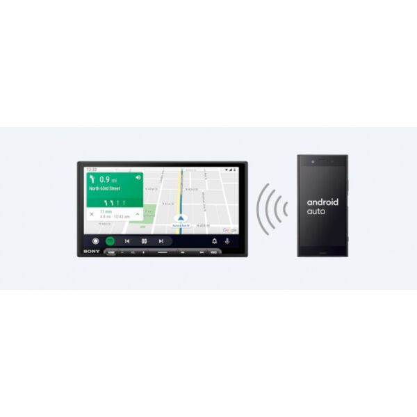 Sony  6.95&Quot; Multimedia Receiver With Wireless Apple Carplay/Android Auto, Hdmi Video Input And Maestro Ready,  Frameless Touchscreen, Antiglare Display, Type-C Usb, Digital Clarity Tuner With Bluetooth Xav-Ax6000