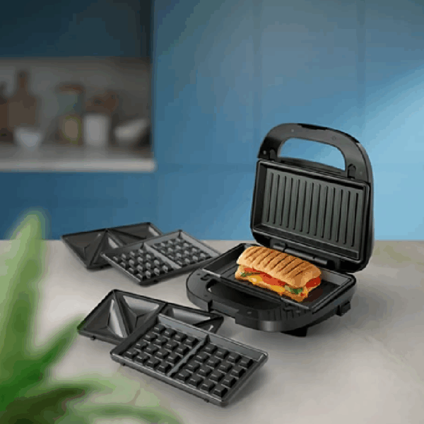 Philips 3In1 Sandwich, Panini &Amp; Waffle Maker 5000 Series 750W With Removable Nonstick Plates Hd2350/80