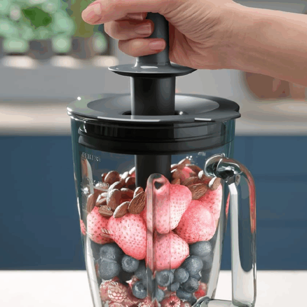 Philips Blender 5000 Series 2L 1200W With 1.5L Plastic Jar, 3 Speed &Amp; Pulse, Problend Plus Technology, Ice Crushing, Chopper &Amp; Mill Attachment Hr3033