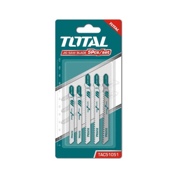 Total Jig Saw Blade For Wood/Metal/Aluminum 5Pcs Tac51051