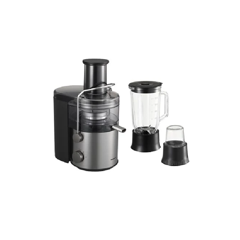 Panasonic Large Capacity Juicer 2L With Full Metal Spinner, Blender Mug &Amp; Dry Mill Mj-Cb800Stn