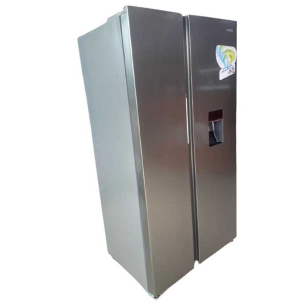 Bruhm Refrigerator 516L With Water Dispenser Side By Side Doors Silver Bfx-529En