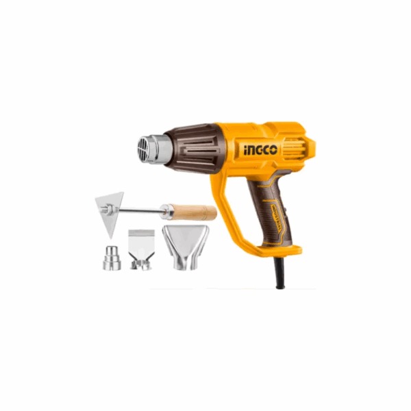 Ingco Electric Heat Gun 2000W With 3Pcs Nozzle &Amp; 1 Scraper Hg200078