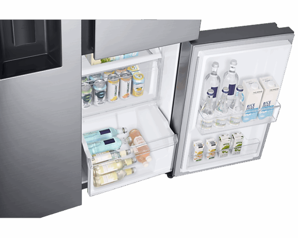 Samsung Refrigerator 602L With Sleek &Amp; Seamless Design, Side By Side, Digital Inverter, Spacemax, Flexzone, Metal Cooling, Slim Indoor Icemaker, Silver Rs65R5691M9