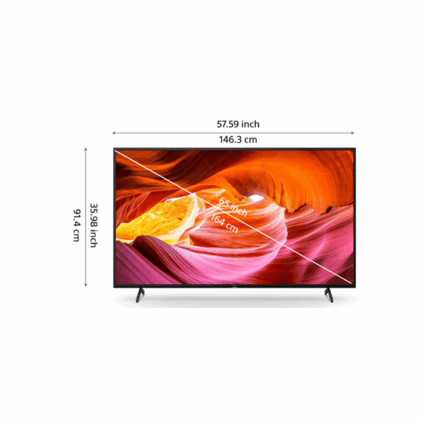 Sony Bravia 65&Quot; Led 4K Ultra Hd Smart Google Tv With Alexa Compatibility, 4K X1-Reality Pro, Chromecast, Bass Reflex Speaker, Black Kd-65X75K