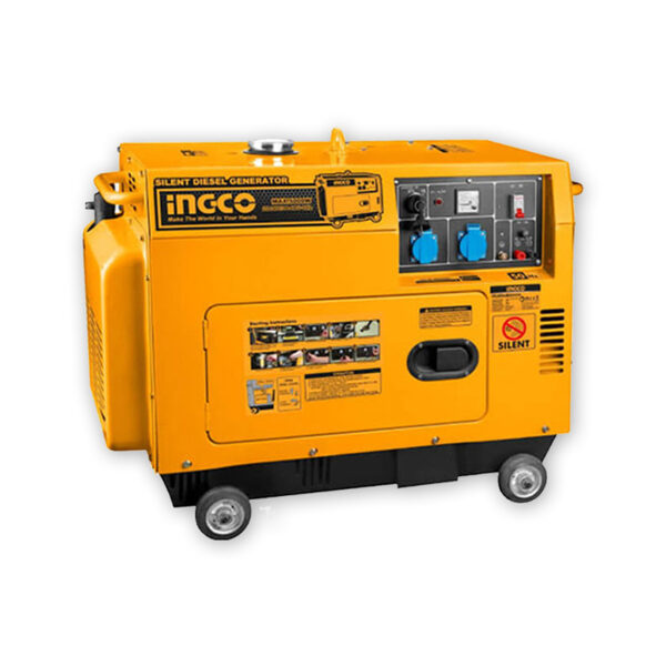 Ingco Silent Diesel Generator 5Kw Single Phase Pull Start Gse50001