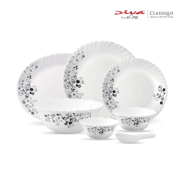 La Opala Soup Plate Classique Mystrio Black 6Pcs 225Mm Lm225