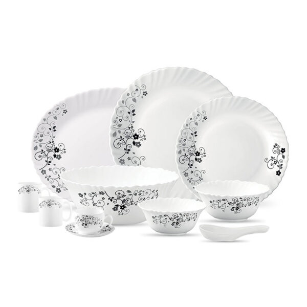 La Opala Dinner Set Mystrio Black Classique 44 Pieces Lm044