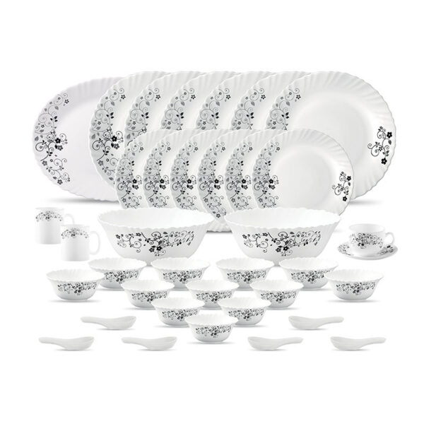 La Opala Dinner Set Mystrio Black Classique 47 Pieces Lm047